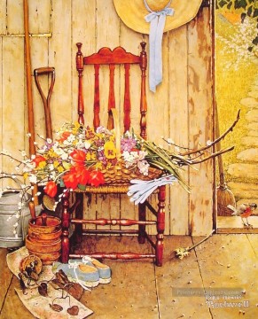 ノーマン・ロックウェル Painting - 春の花 1969 ノーマン ロックウェル
